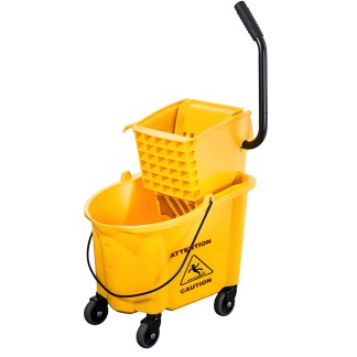 Yellow Side Press Wringer & 36 L Bucket Combo